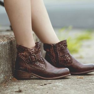 BedStu Heather Ankle Boots Womens 8.5 Teak Dip Dye